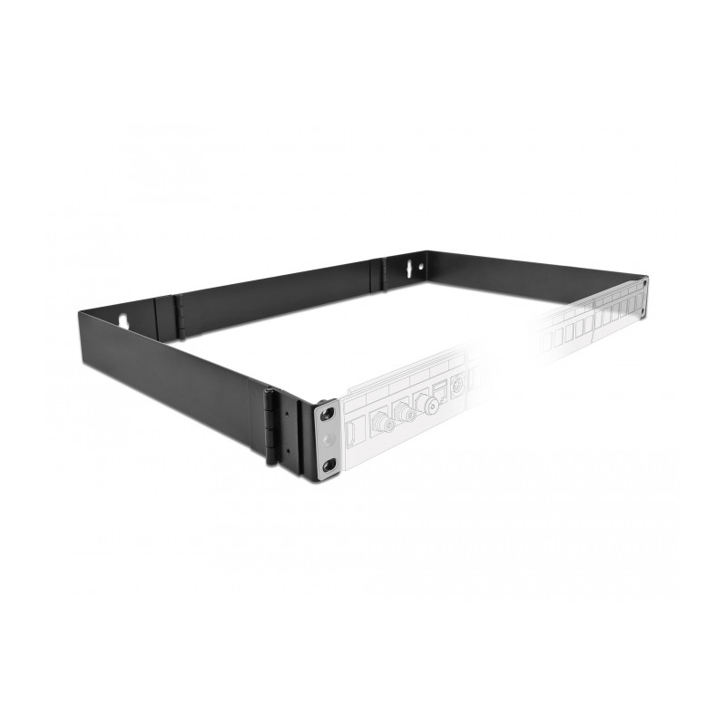 Delock 19″ Wandhalterung 1 HE faltbar schwarz