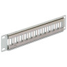 Delock 10″ Keystone Patchpanel 12 Port Metall grau