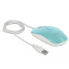 Delock Optische 3-Tasten LED Maus USB Typ-A türkis