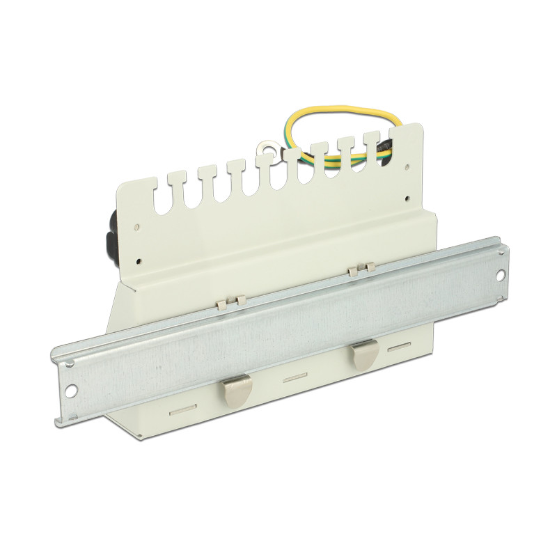 Delock Keystone Desktop Patchpanel 12 Port grau