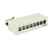 Delock Keystone Desktop Patchpanel 8 Port grau
