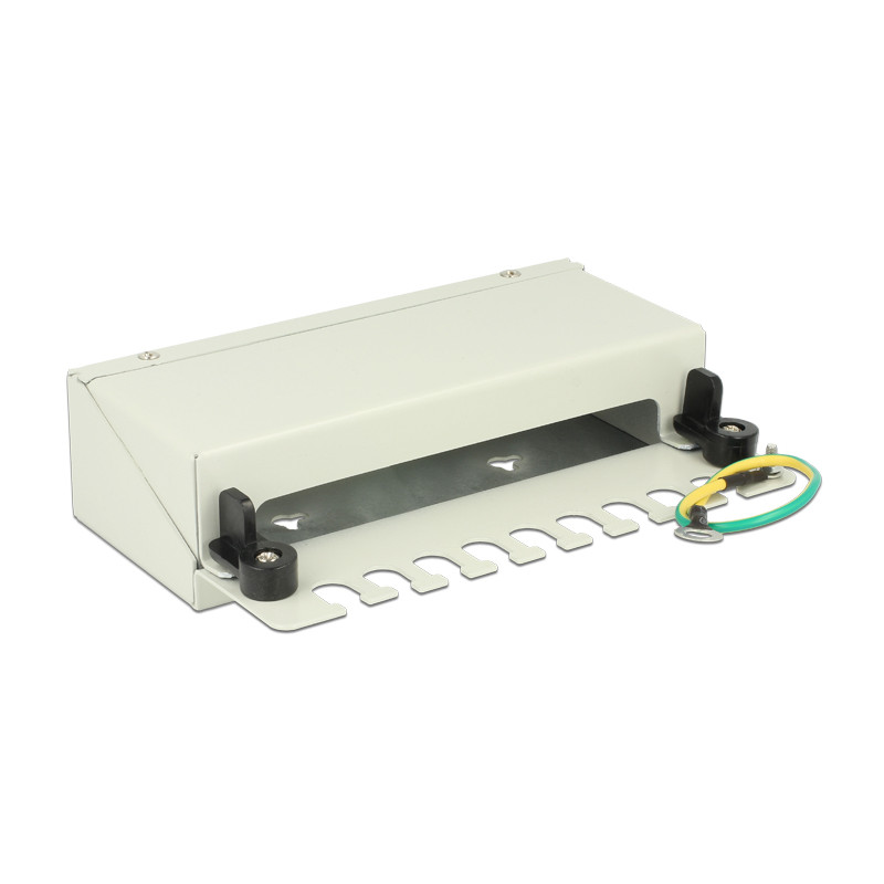 Delock Keystone Desktop Patchpanel 8 Port grau