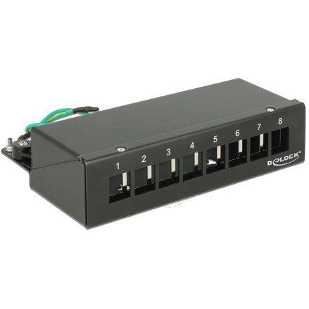Delock Keystone Desktop Patchpanel 8 Port schwarz