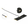 Delock TETRA 430 - 470 MHz Antenne I-PEX Inc., MHF® I Stecker 0 dBi 1.13 15 cm schwarz Klebemontage