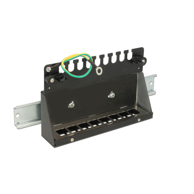 Delock Keystone Desktop Patchpanel 8 Port schwarz