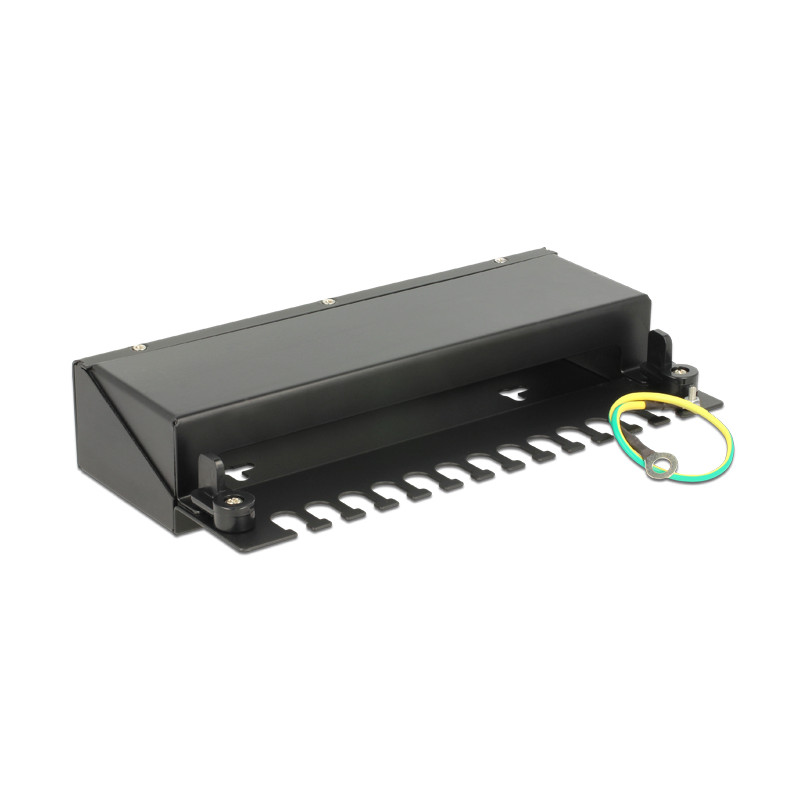 Delock Keystone Desktop Patchpanel 12 Port schwarz