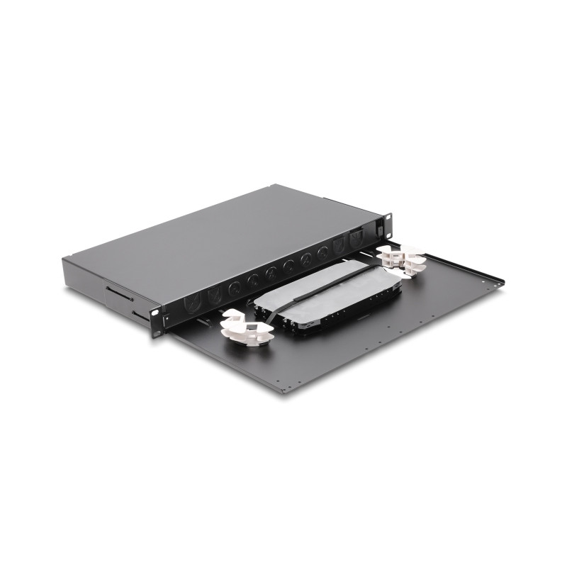 Delock 19″ LWL Glasfaser Spleißbox 48 Fasern