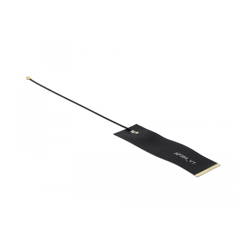 Delock LoRa Antenne 863 - 928 MHz® I I-PEX Inc., MHF Stecker 1,68 dBi 15 cm 1.13 FPC schwarz Klebemontage