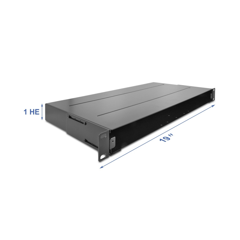 Delock 19″ LWL Glasfaser Spleißbox 96 Fasern