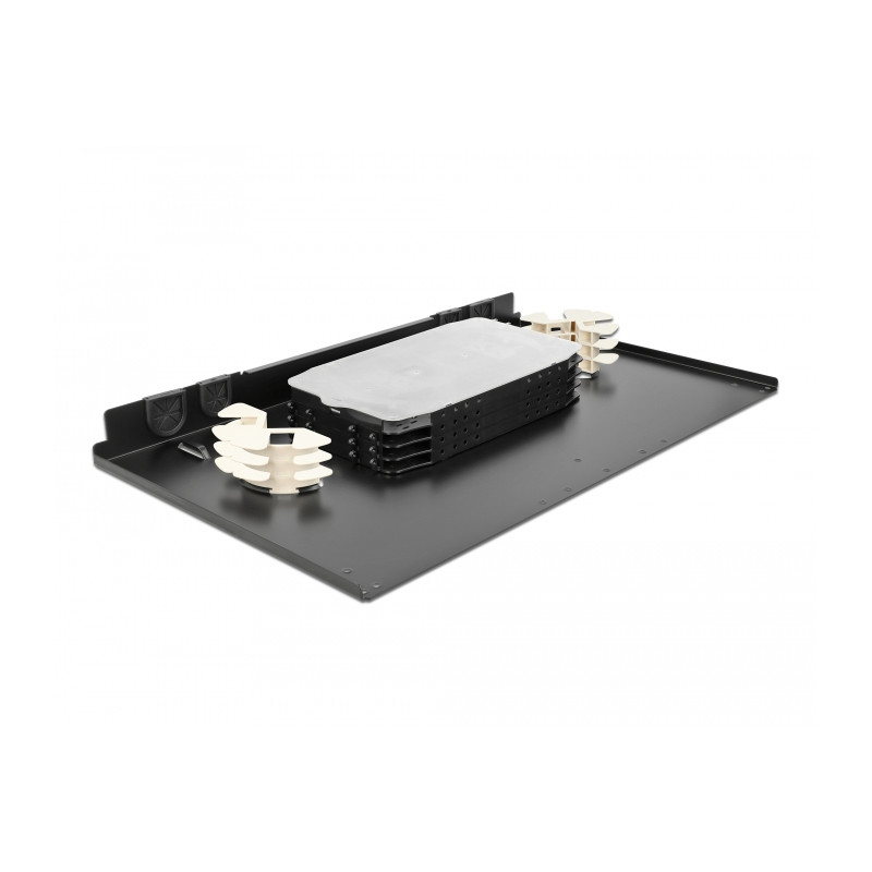 Delock 19″ LWL Glasfaser Spleißbox 96 Fasern