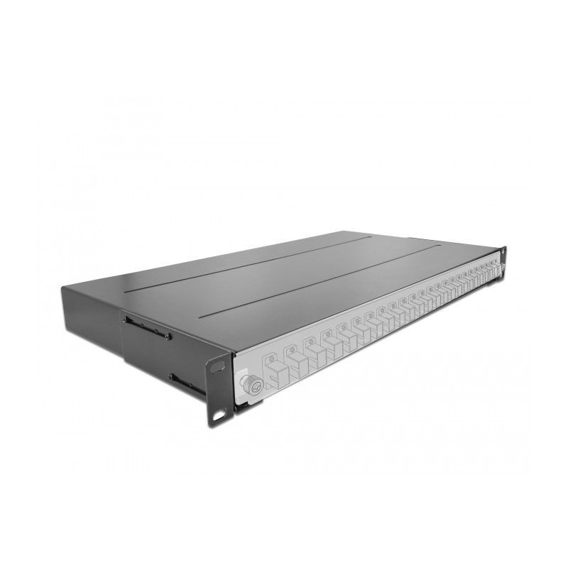Delock 19″ LWL Glasfaser Spleißbox 96 Fasern