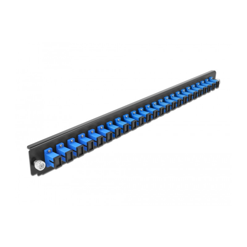 Delock 19″ LWL Spleißbox Frontblende 24 Port SC Simplex blau