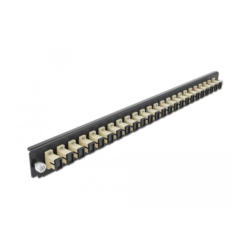 Delock 19″ LWL Spleißbox Frontblende 24 Port SC Simplex beige
