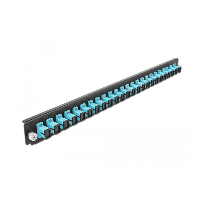 Delock 19″ LWL Spleißbox Frontblende 24 Port SC Simplex aqua