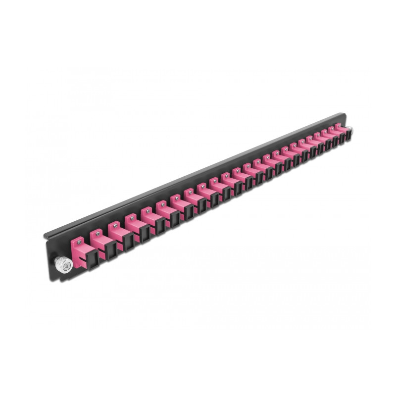 Delock 19″ LWL Spleißbox Frontblende 24 Port SC Simplex violett