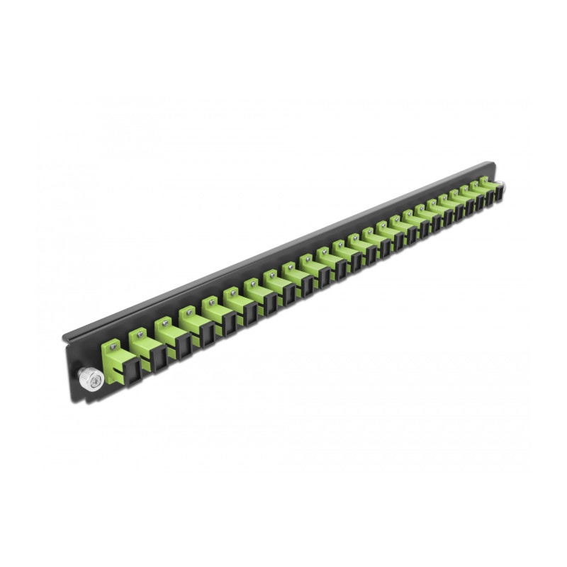 Delock 19″ LWL Spleißbox Frontblende 24 Port SC Simplex lindgrün