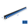 Delock 19″ LWL Spleißbox Frontblende 24 Port LC Duplex blau
