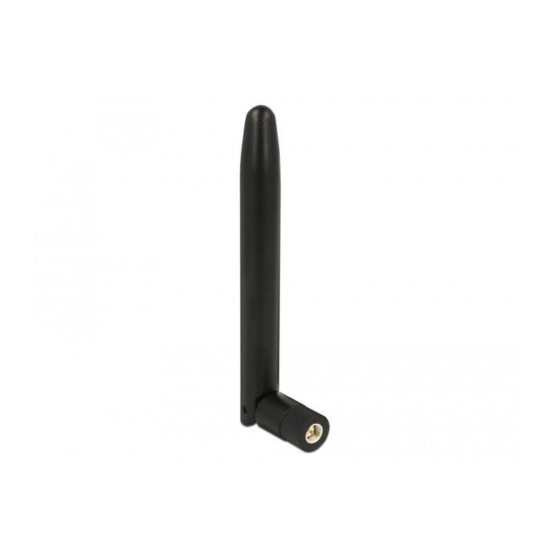 Delock LoRa 863 - 928 MHz Antenne SMA Stecker 0,5 dBi omnidirektional mit Kippgelenk schwarz