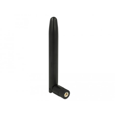 Delock LoRa 863 - 928 MHz Antenne SMA Stecker 0,5 dBi omnidirektional mit Kippgelenk schwarz