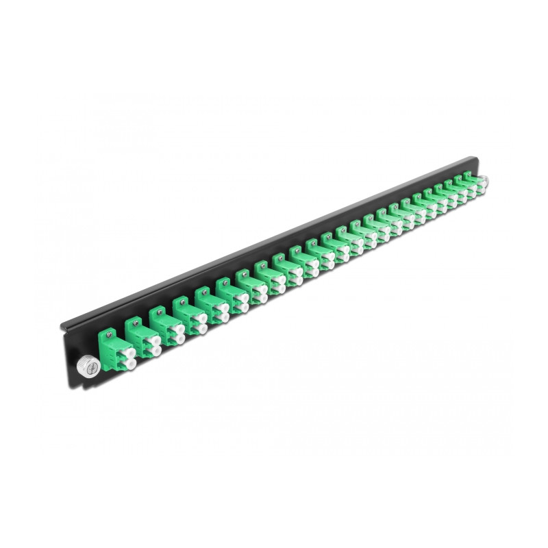 Delock 19″ LWL Spleißbox Frontblende 24 Port LC Duplex grün