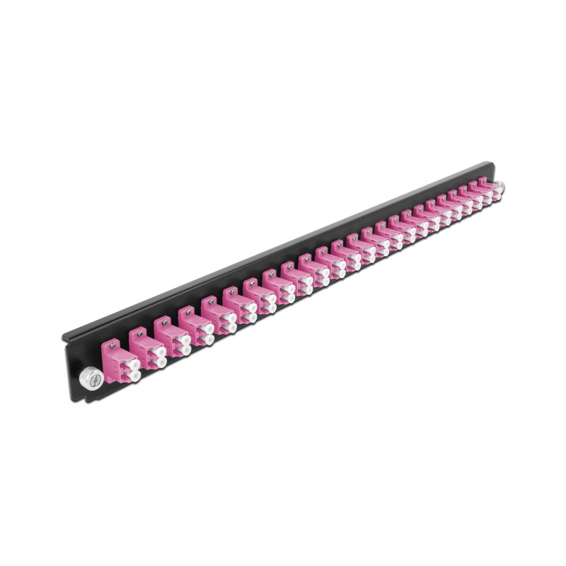 Delock 19″ LWL Spleißbox Frontblende 24 Port LC Duplex violett