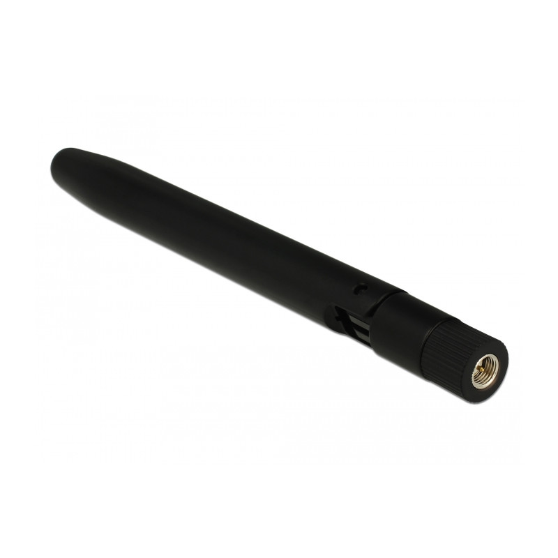 Delock LoRa 863 - 928 MHz Antenne SMA Stecker 0,5 dBi omnidirektional mit Kippgelenk schwarz