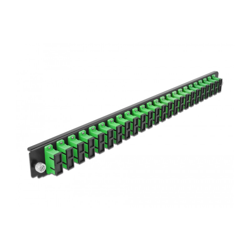 Delock 19″ LWL Spleißbox Frontblende 24 Port SC Duplex grün