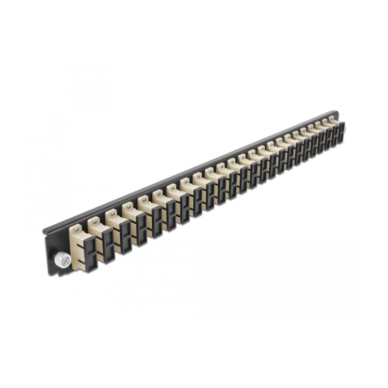 Delock 19″ LWL Spleißbox Frontblende 24 Port SC Duplex beige
