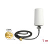 Delock LTE Antenne SMA Stecker 1,7 - 2,0 dBi ULA100 1 m omnidirektional starr outdoor weiß