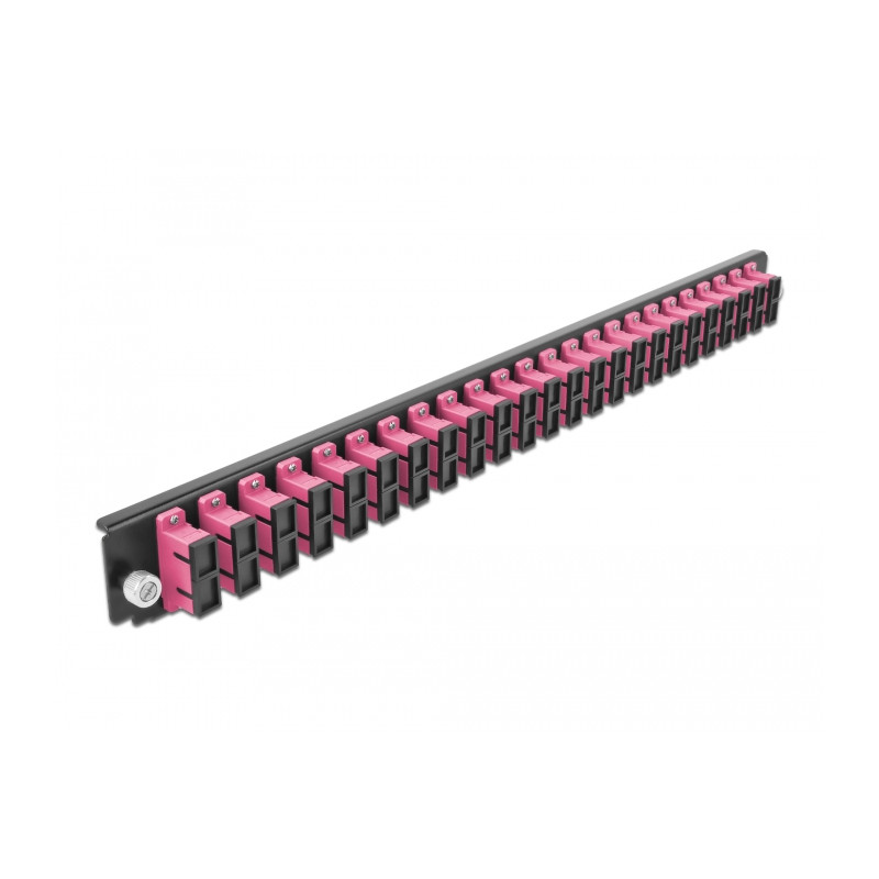 Delock 19″ LWL Spleißbox Frontblende 24 Port SC Duplex violett
