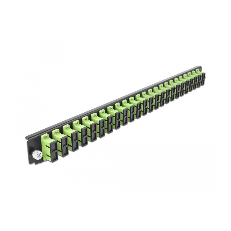 Delock 19″ LWL Spleißbox Frontblende 24 Port SC Duplex lindgrün