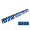 Delock 19″ LWL Spleißbox Frontblende 24 Port LC Quad blau