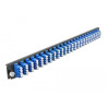 Delock 19″ LWL Spleißbox Frontblende 24 Port LC Quad blau