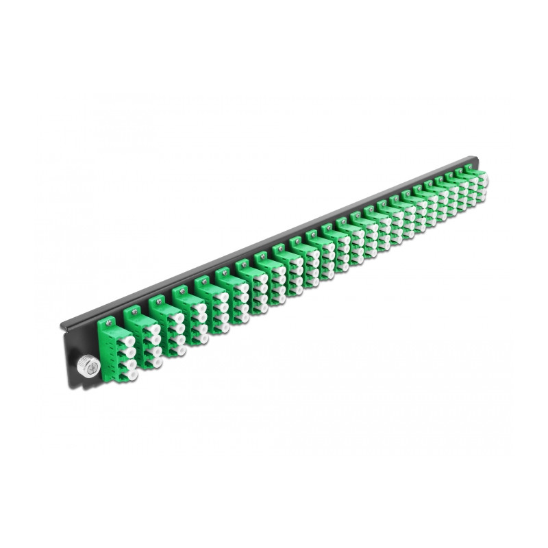 Delock 19″ LWL Spleißbox Frontblende 24 Port LC Quad grün