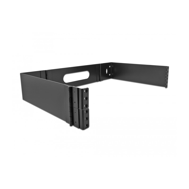 Delock 19″ Wandhalterung 2 HE faltbar schwarz