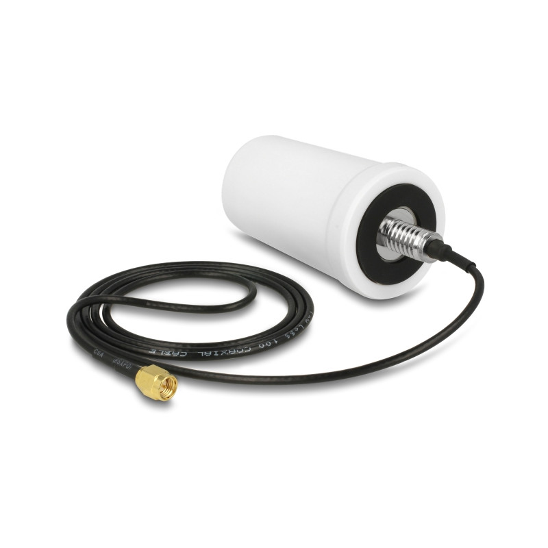 Delock LTE Antenne SMA Stecker 1,7 - 2,0 dBi ULA100 1 m omnidirektional starr outdoor weiß
