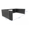 Delock 19″ Wandhalterung 3 HE faltbar schwarz