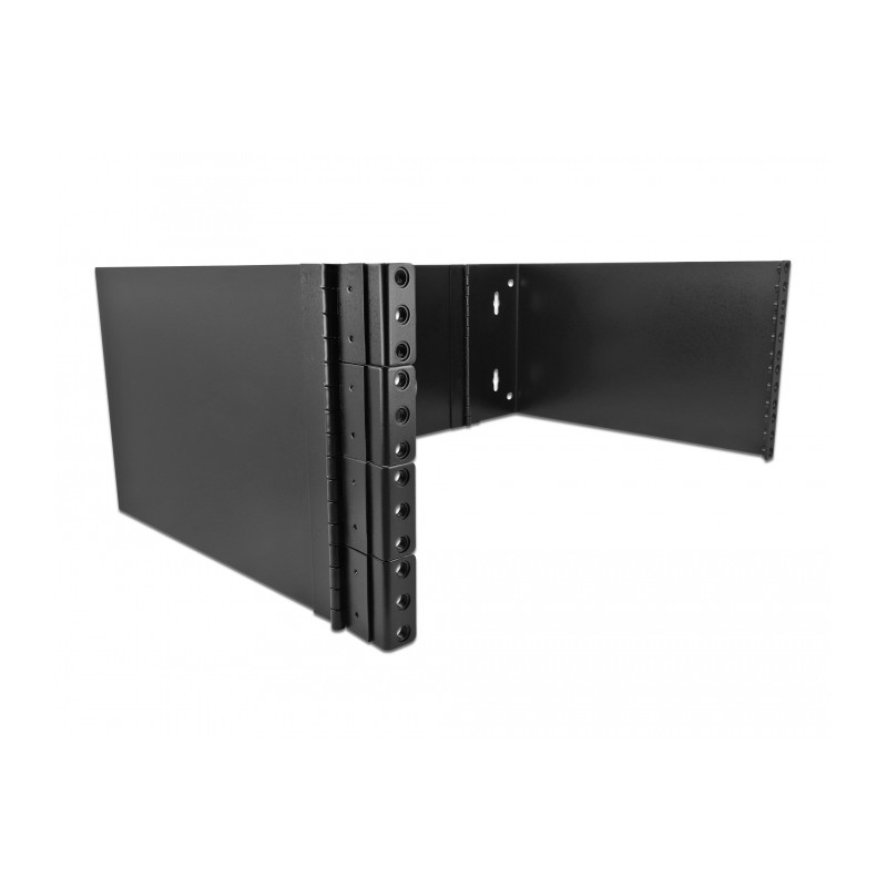 Delock 19″ Wandhalterung 4 HE faltbar schwarz