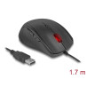 Delock Ergonomische optische 5-Tasten USB Maus - Linkshänder