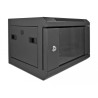 Delock 10″ Netzwerkschrank mit Glastür 4 HE schwarz