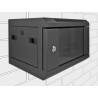 Delock 10″ Netzwerkschrank mit Glastür 4 HE schwarz
