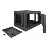 Delock 10″ Netzwerkschrank mit Glastür 4 HE schwarz