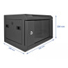 Delock 10″ Netzwerkschrank mit Glastür 4 HE schwarz