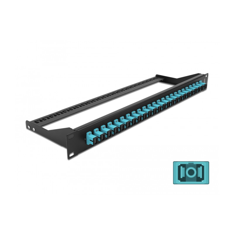 Delock 19″ LWL Patchpanel 24 Port SC Simplex aqua