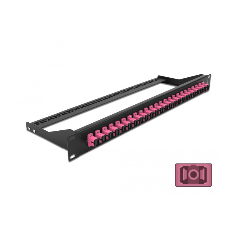 Delock 19″ LWL Patchpanel 24 Port SC Simplex violett