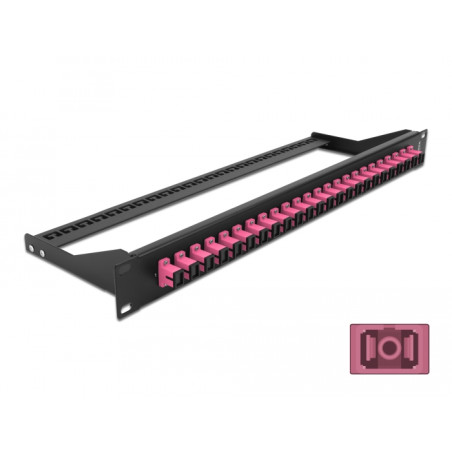 Delock 19″ LWL Patchpanel 24 Port SC Simplex violett