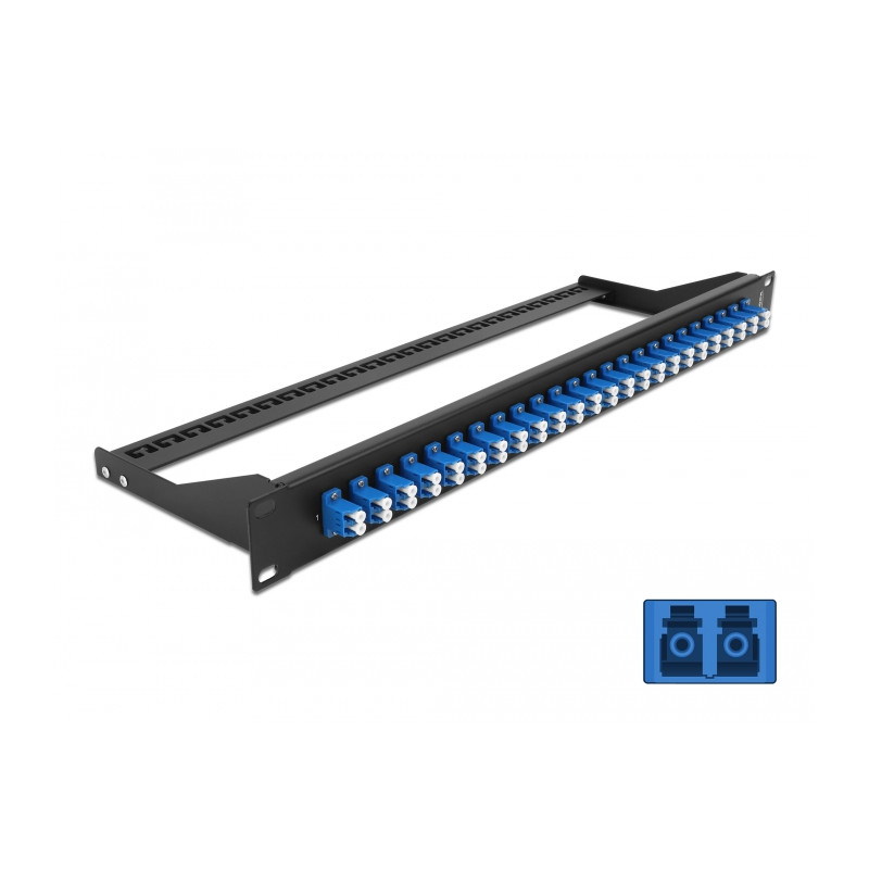 Delock 19″ LWL Patchpanel 24 Port LC Duplex blau
