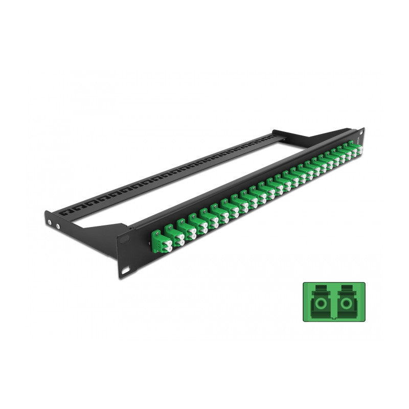 Delock 19″ LWL Patchpanel 24 Port LC Duplex grün