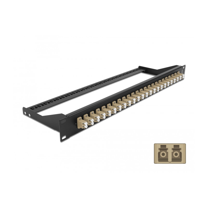 Delock 19″ LWL Patchpanel 24 Port LC Duplex beige