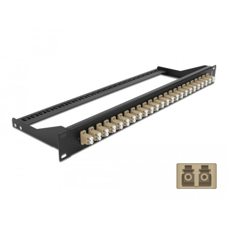 Delock 19″ LWL Patchpanel 24 Port LC Duplex beige